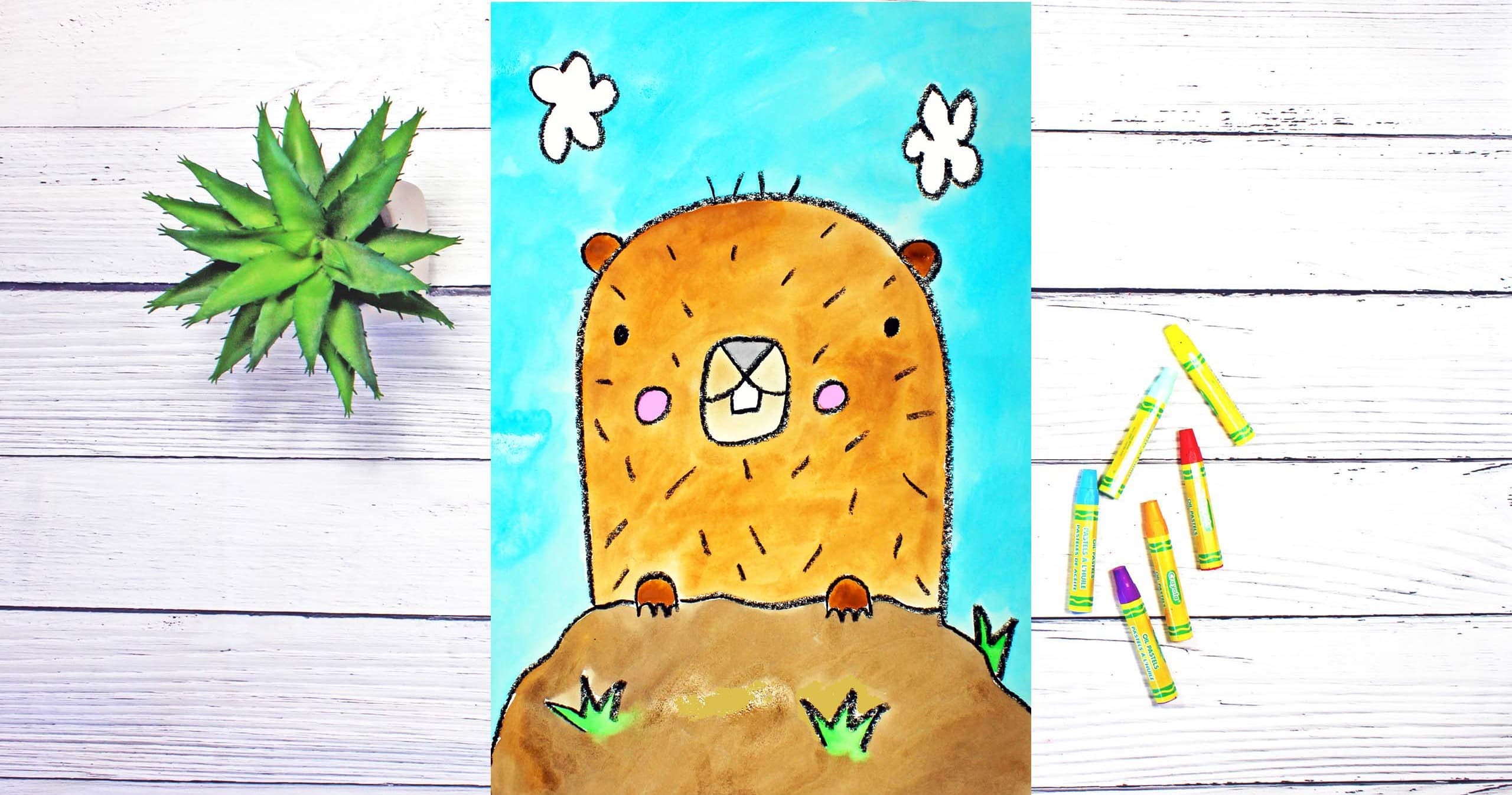 Art Class - Groundhog Day Watercolor