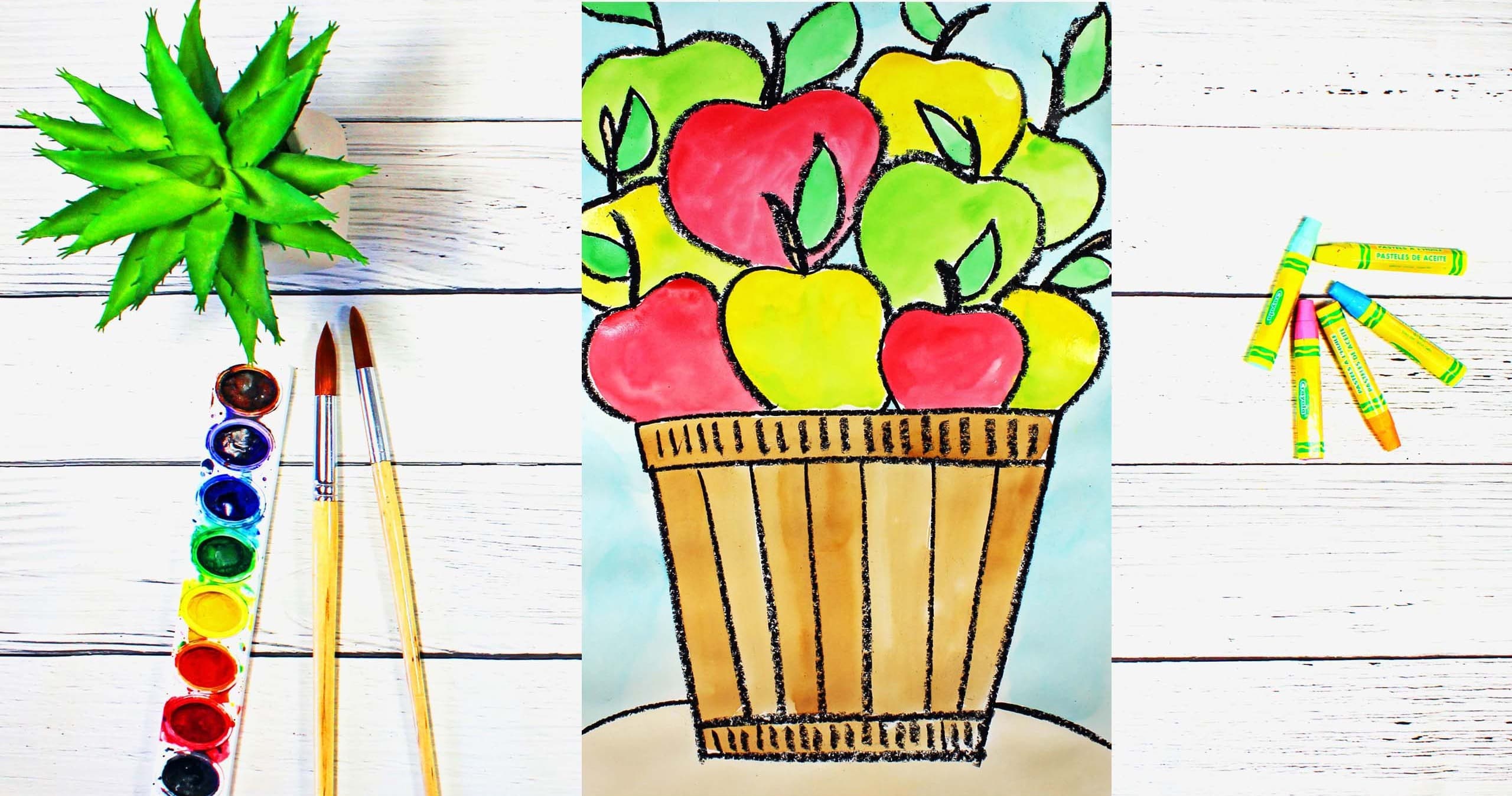 Art Class - Draw & Paint Apple Basket