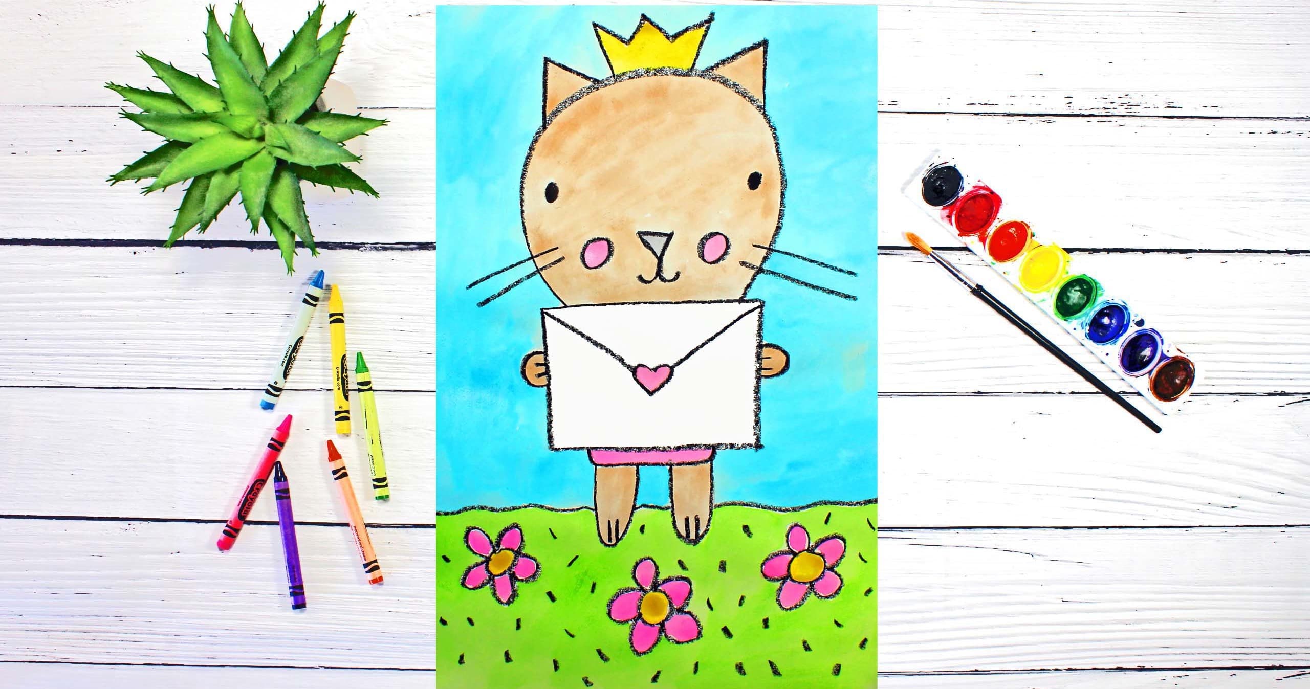 Art Class - Draw & Watercolor Kitty Cat