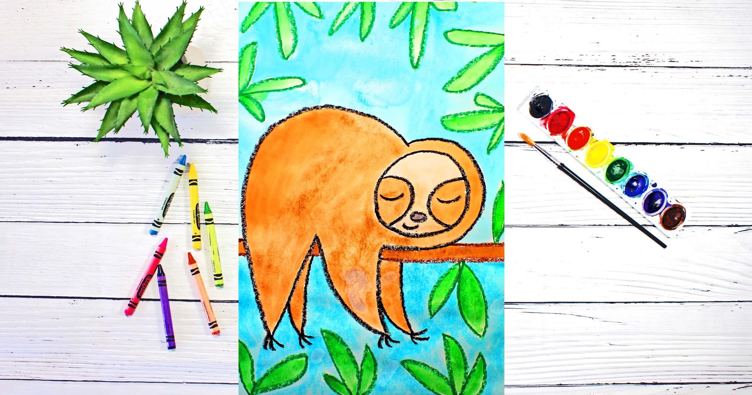 Art Class - Draw & Watercolor Sloths