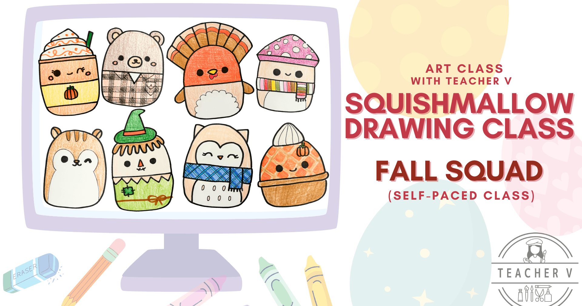 Art Class - Cute Fall Squishmallow Art