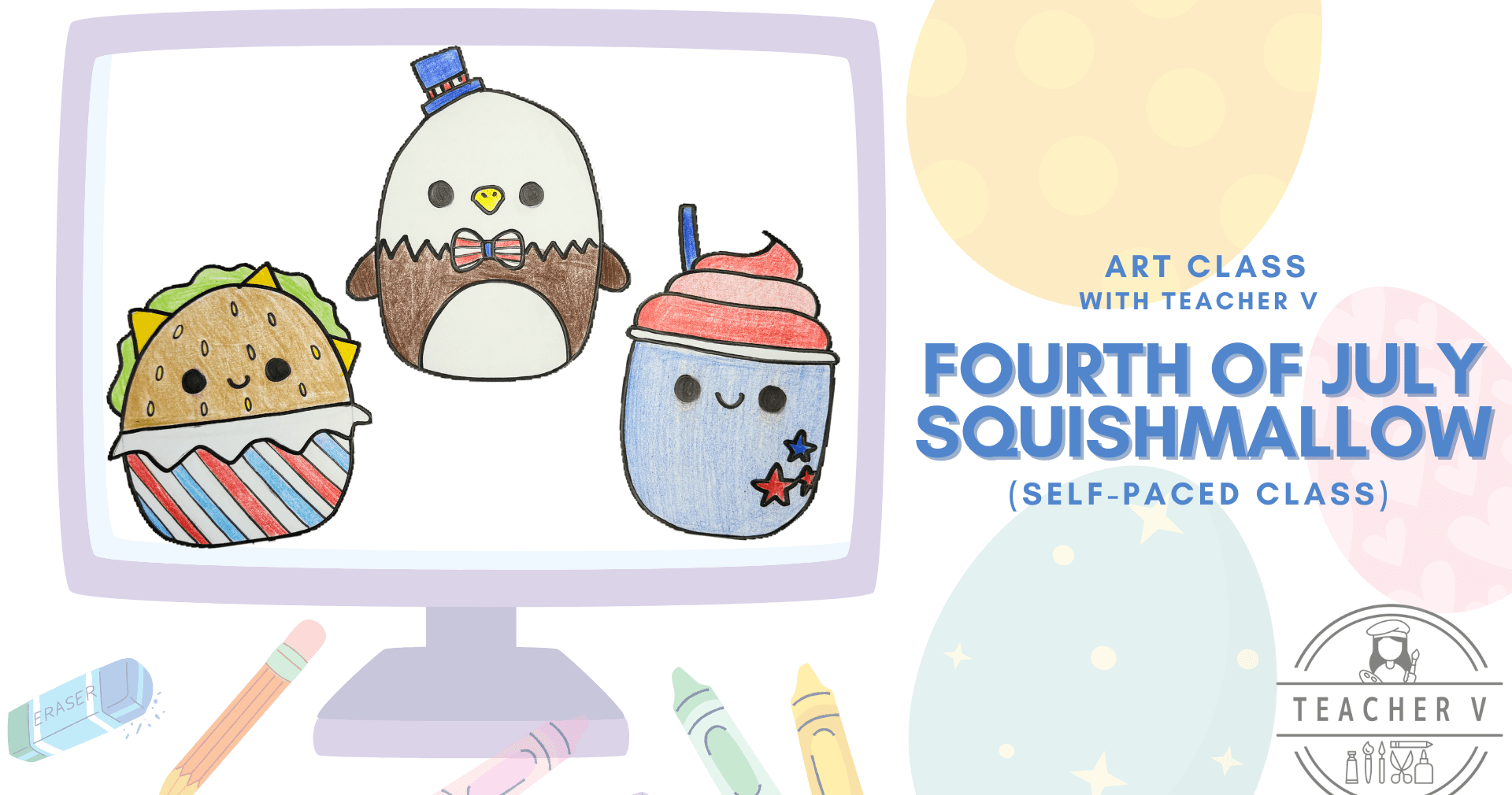 Art Class - Draw Patriotic Squishmallows