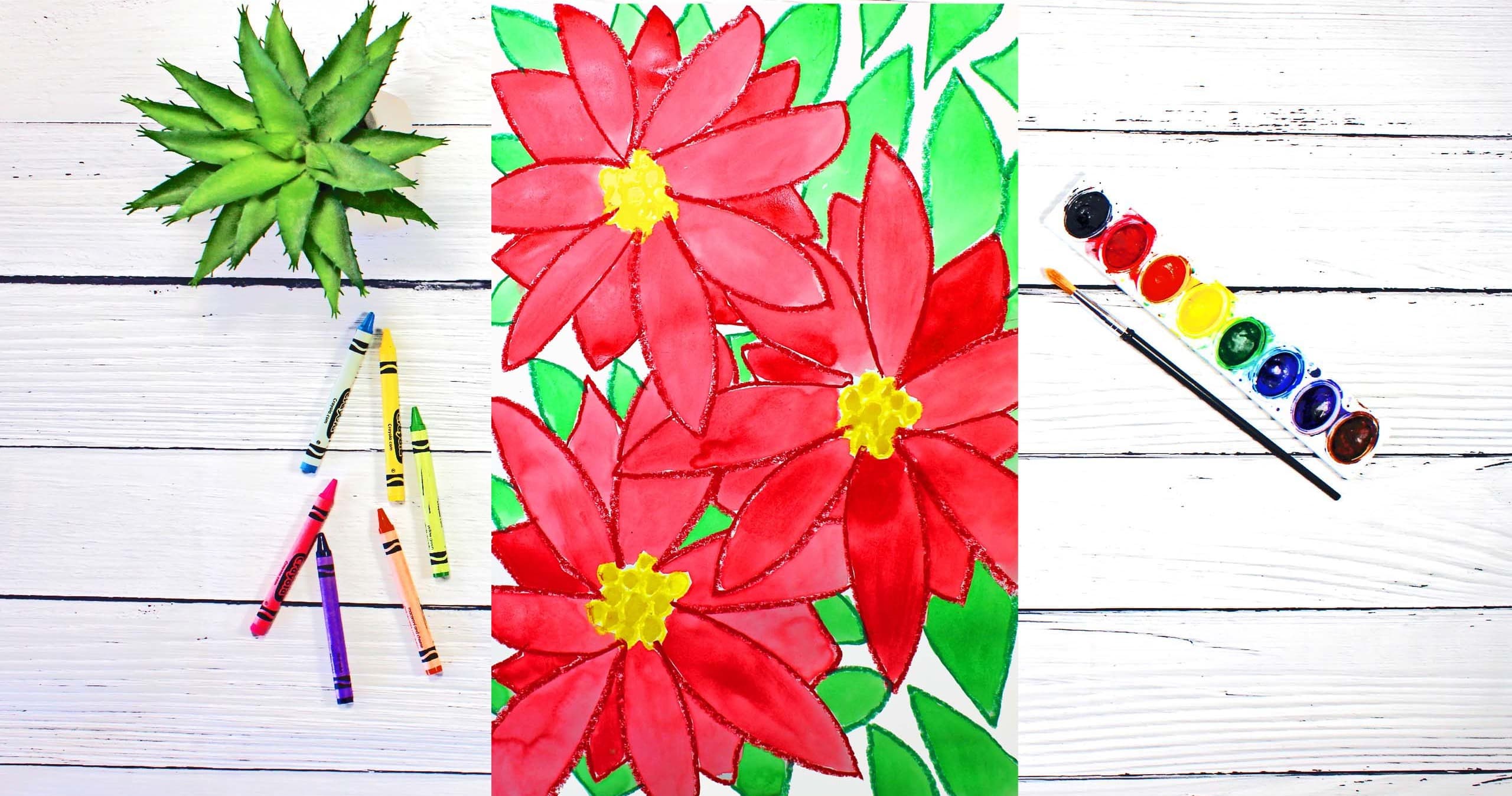 Art Class - Beginner's Poinsettia Art