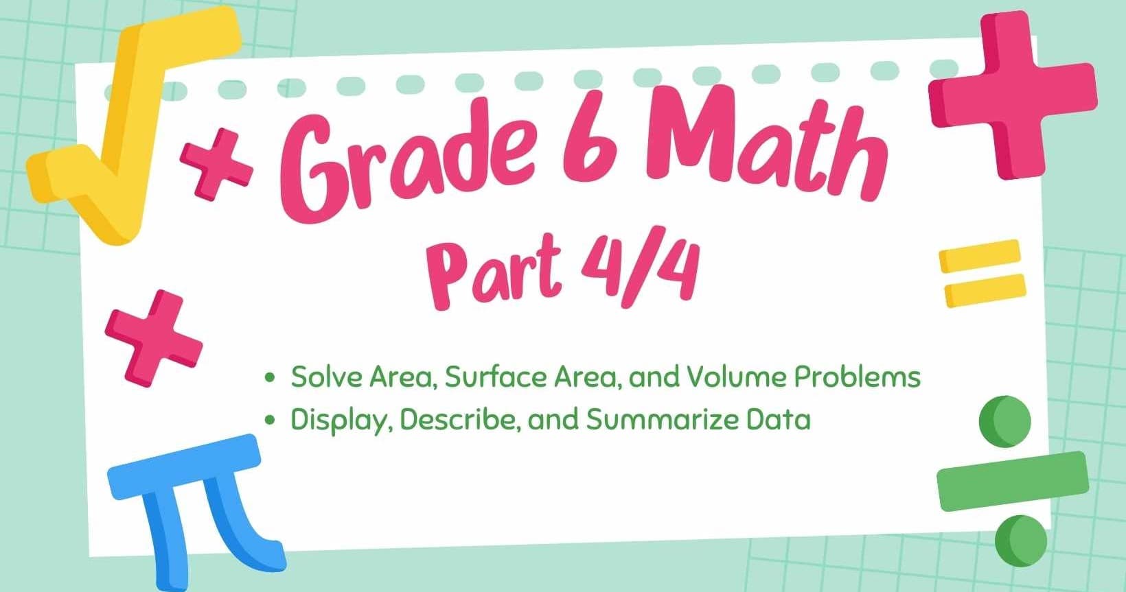 Math Class - Grade 6 Geometry & Data