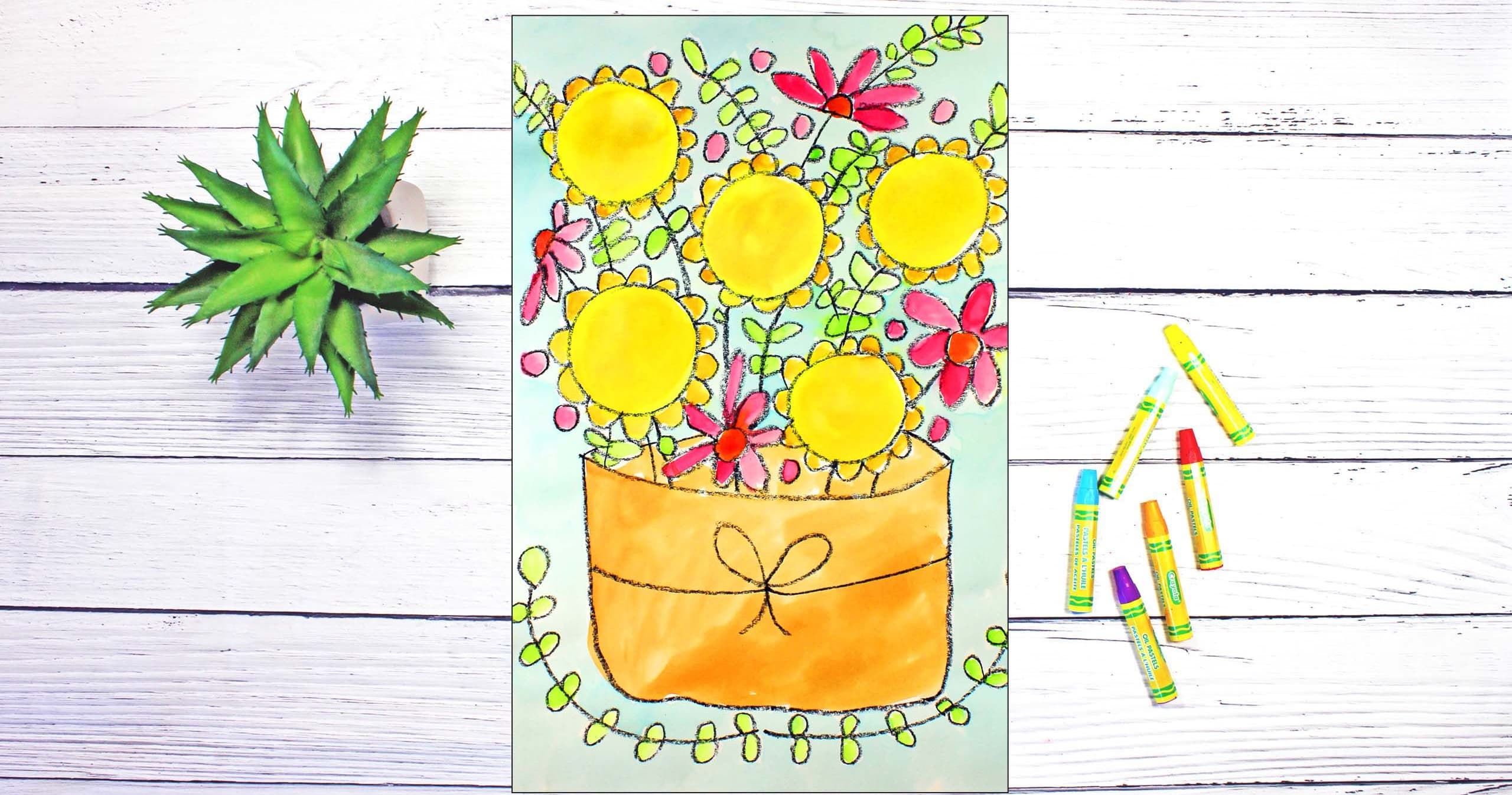 Art Class - Folk Art Sunflower Bouquet