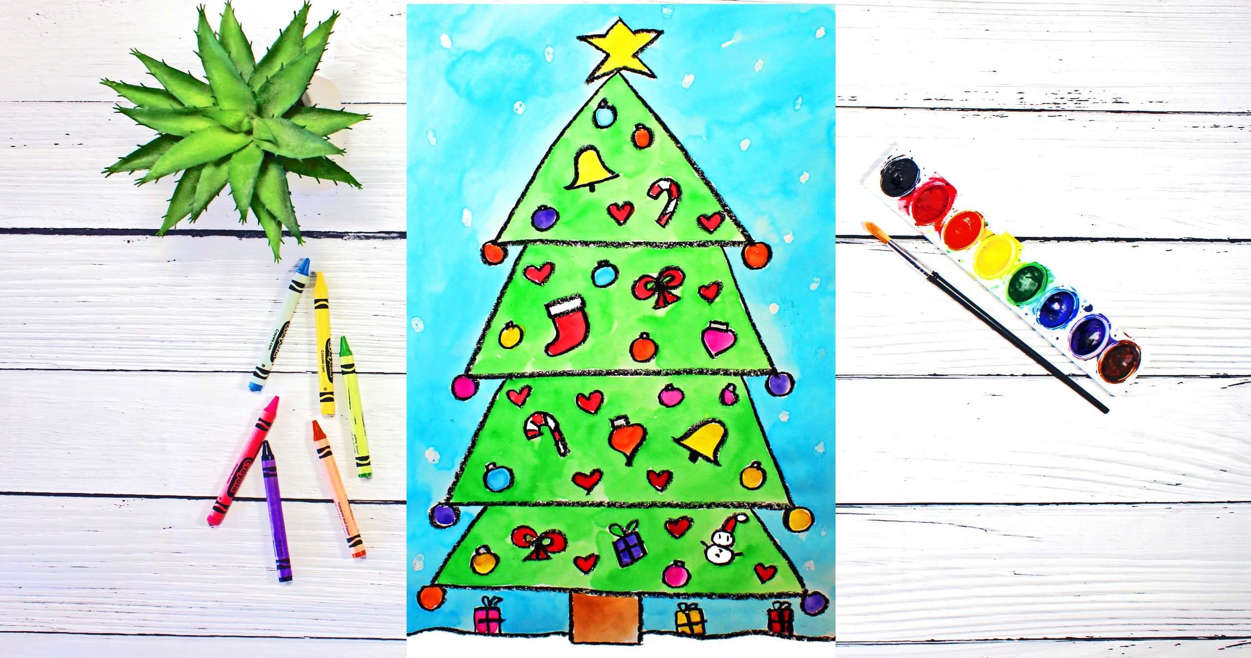 Art Class - Watercolor Christmas Tree