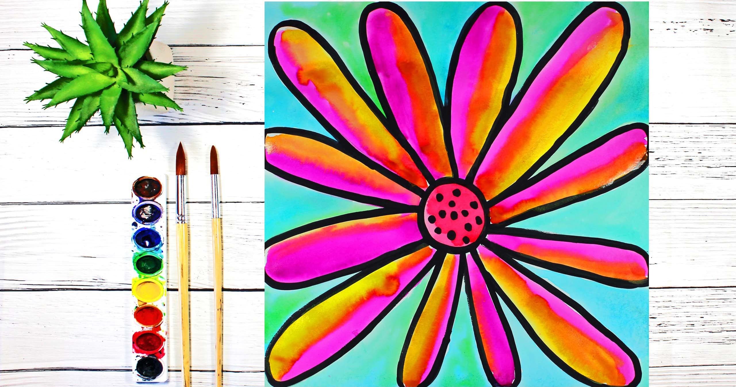 Art Class - Draw & Paint Big Flowers