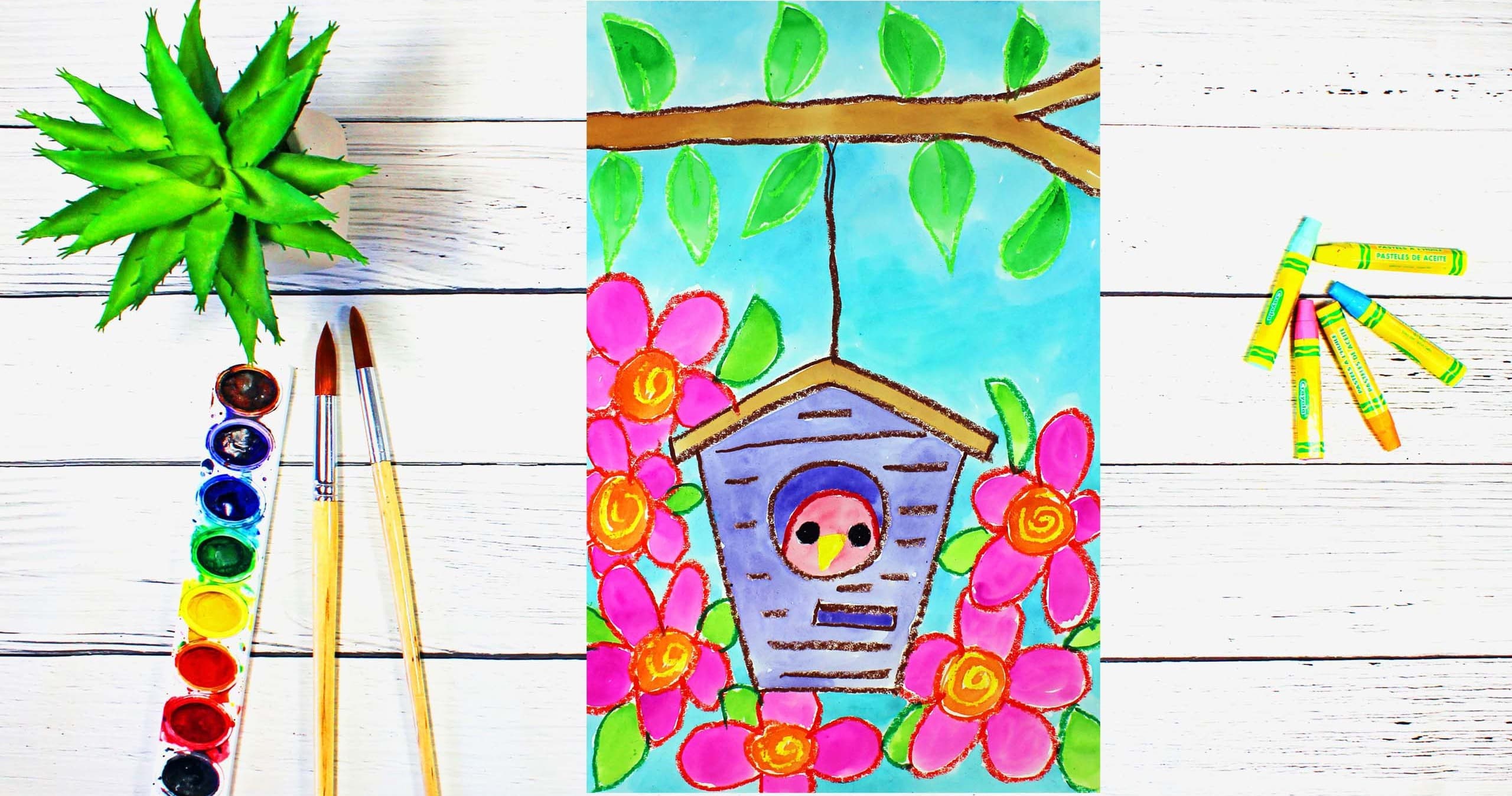 Art Class - Beginner Bird Birdhouse Art