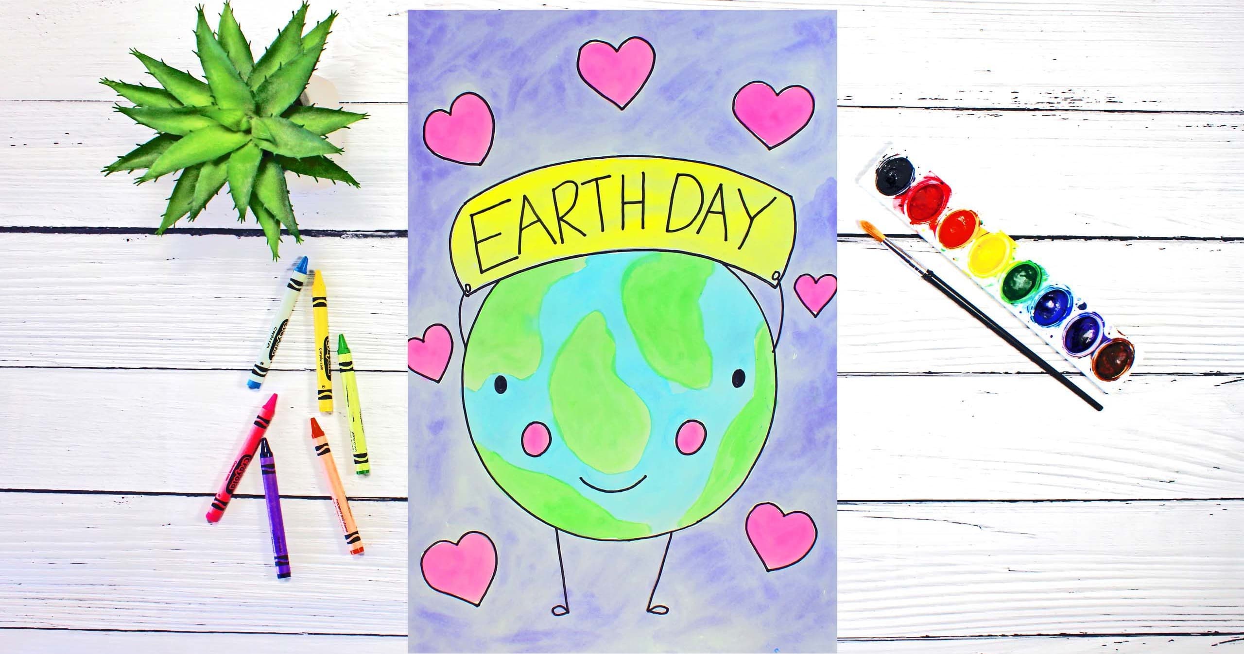 Art Class - Draw & Watercolor Earth Day
