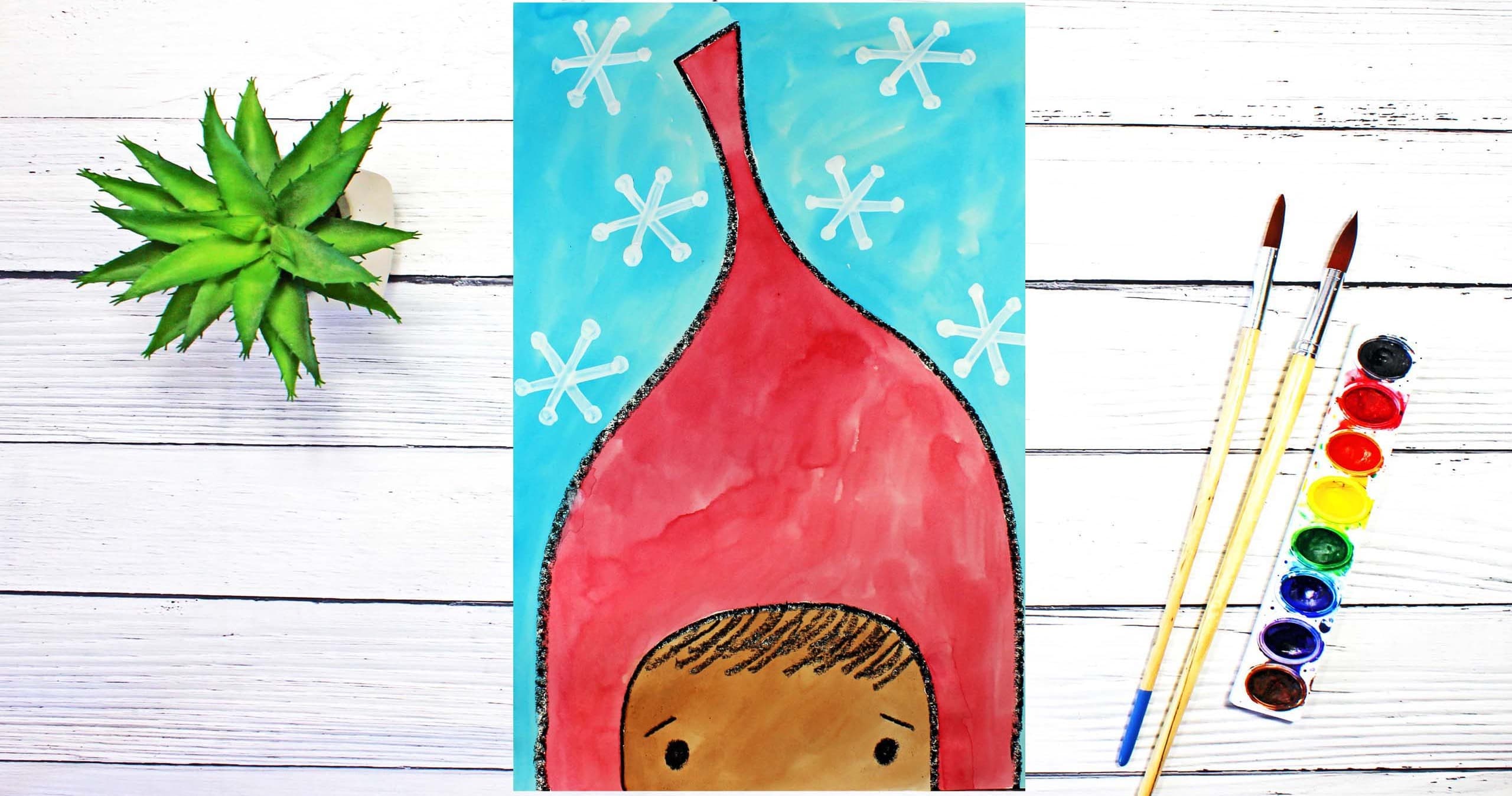 Art Class - Watercolor 'Snowy Day' Art