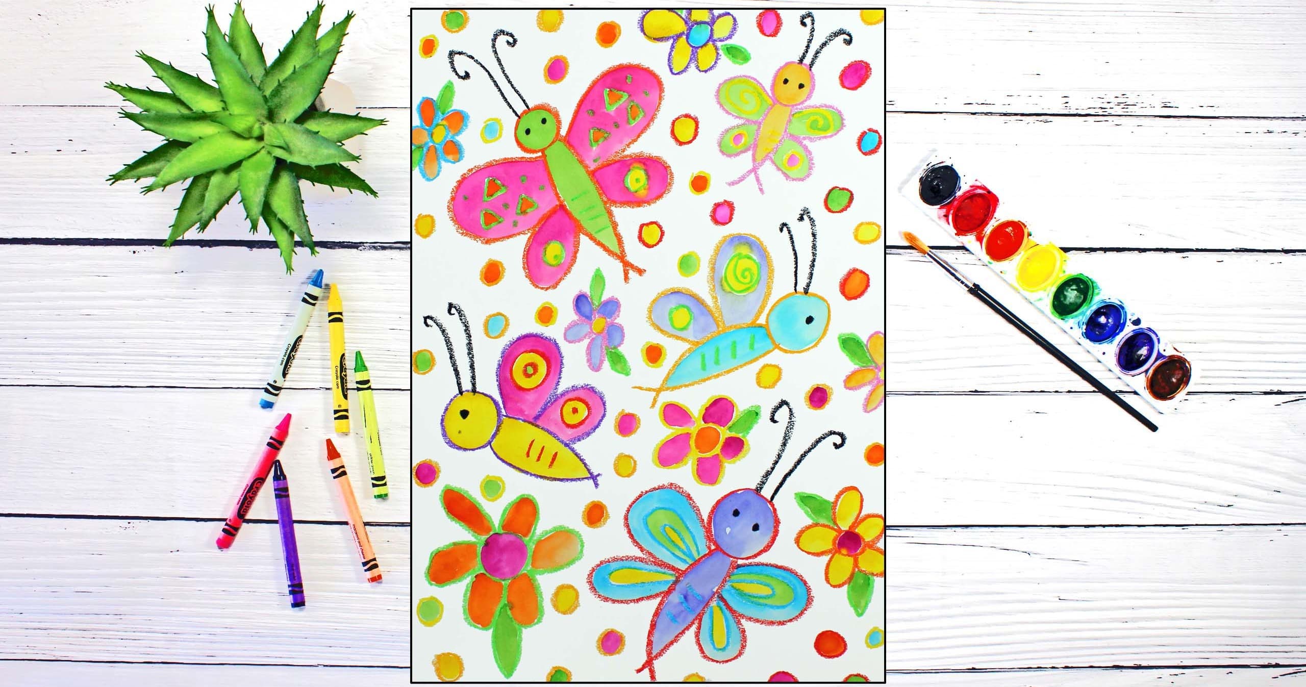 Art Class - Watercolor Butterfly Art