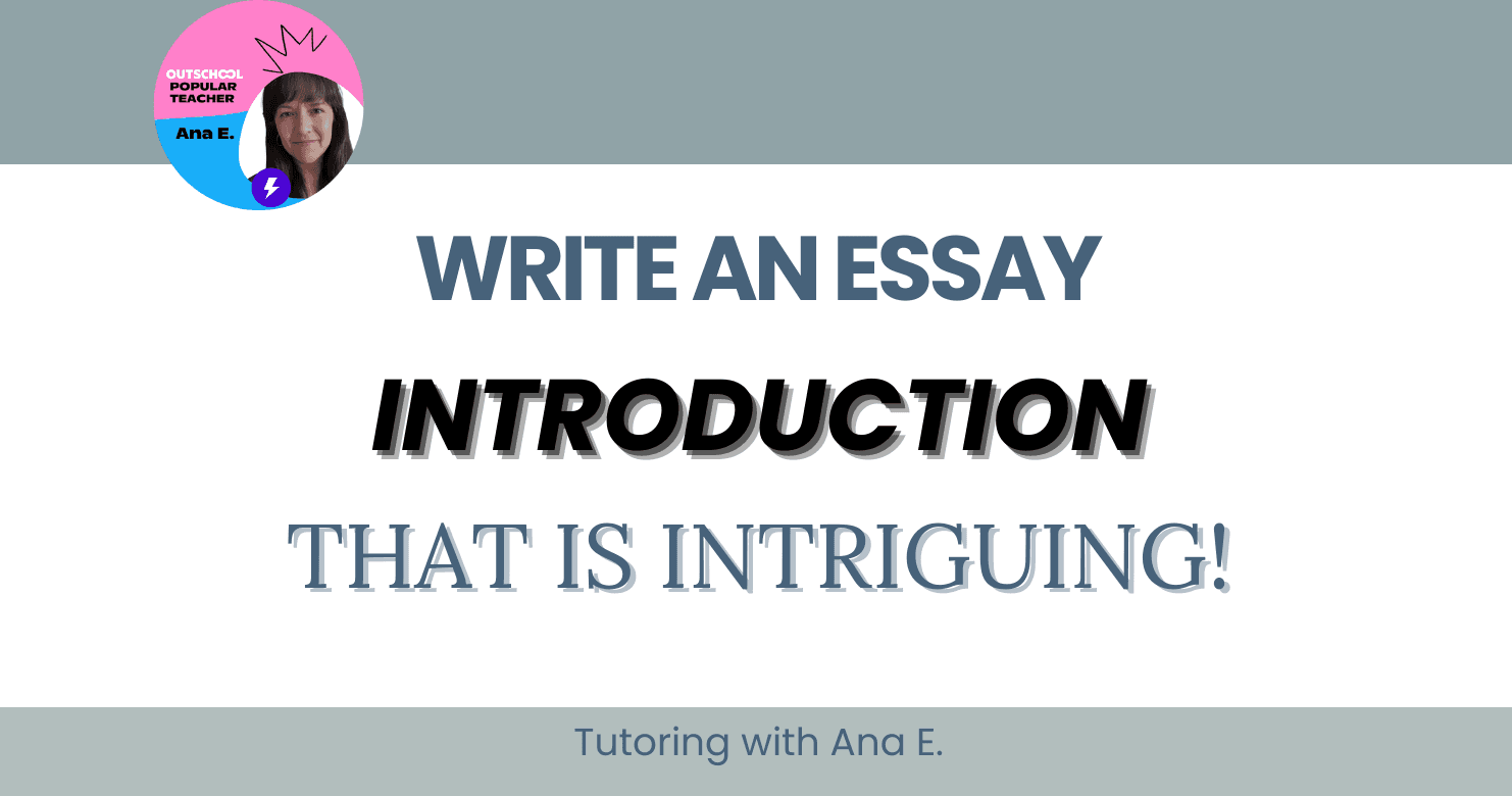 English Class - Reluctant Writers: Intro