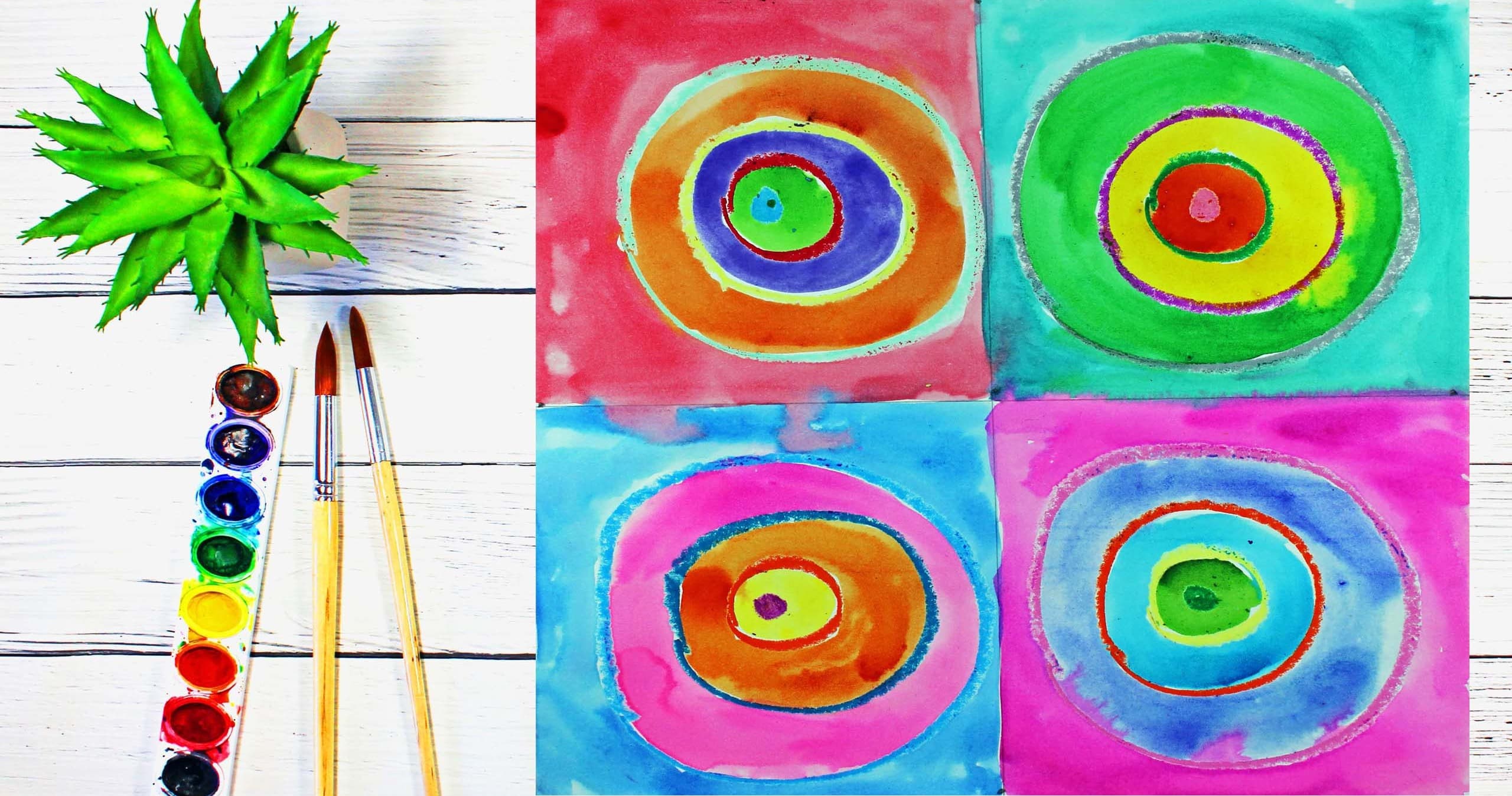 Art Class - Draw & Paint Concentric Art