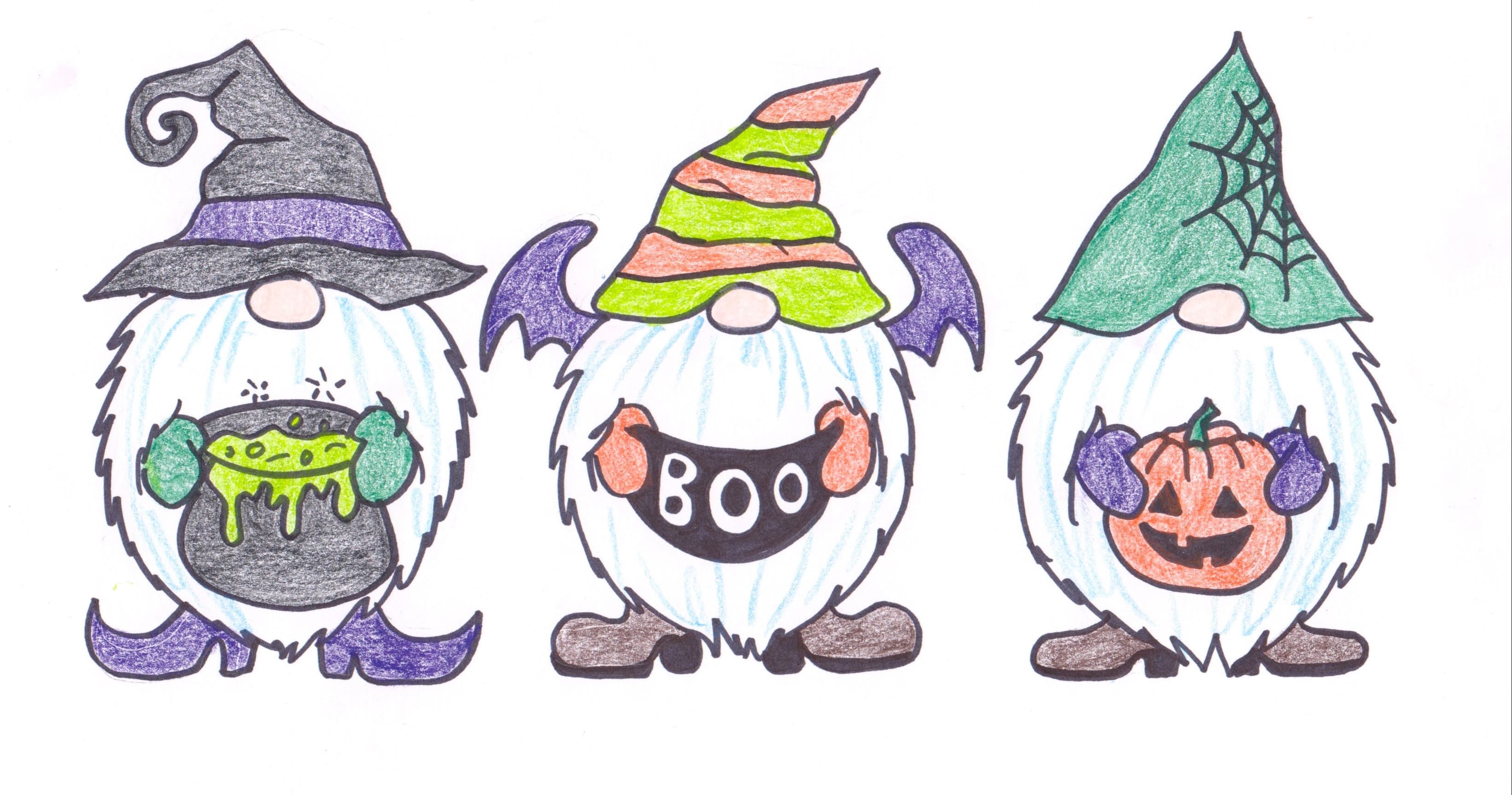 Art Class - Draw Spooky Halloween Gnomes