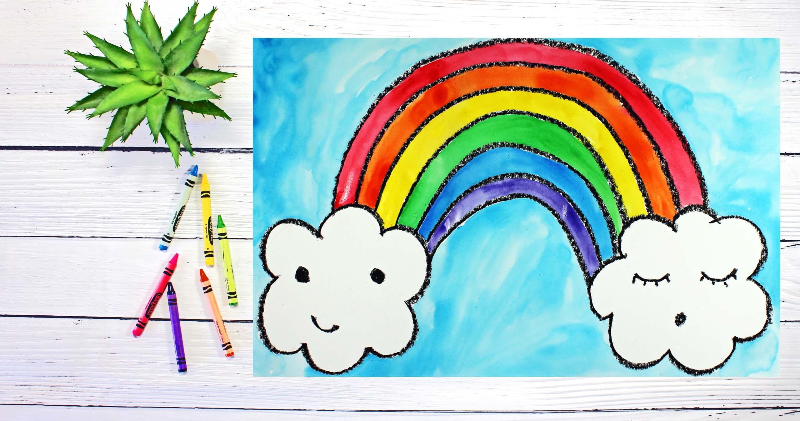 Art Class - Beginner Cloud & Rainbow Art