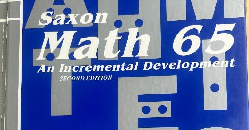 Math Class - Saxon Math 65 B