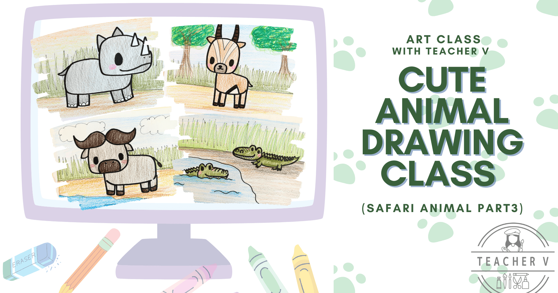 Art Class - Draw Safari Animals 101