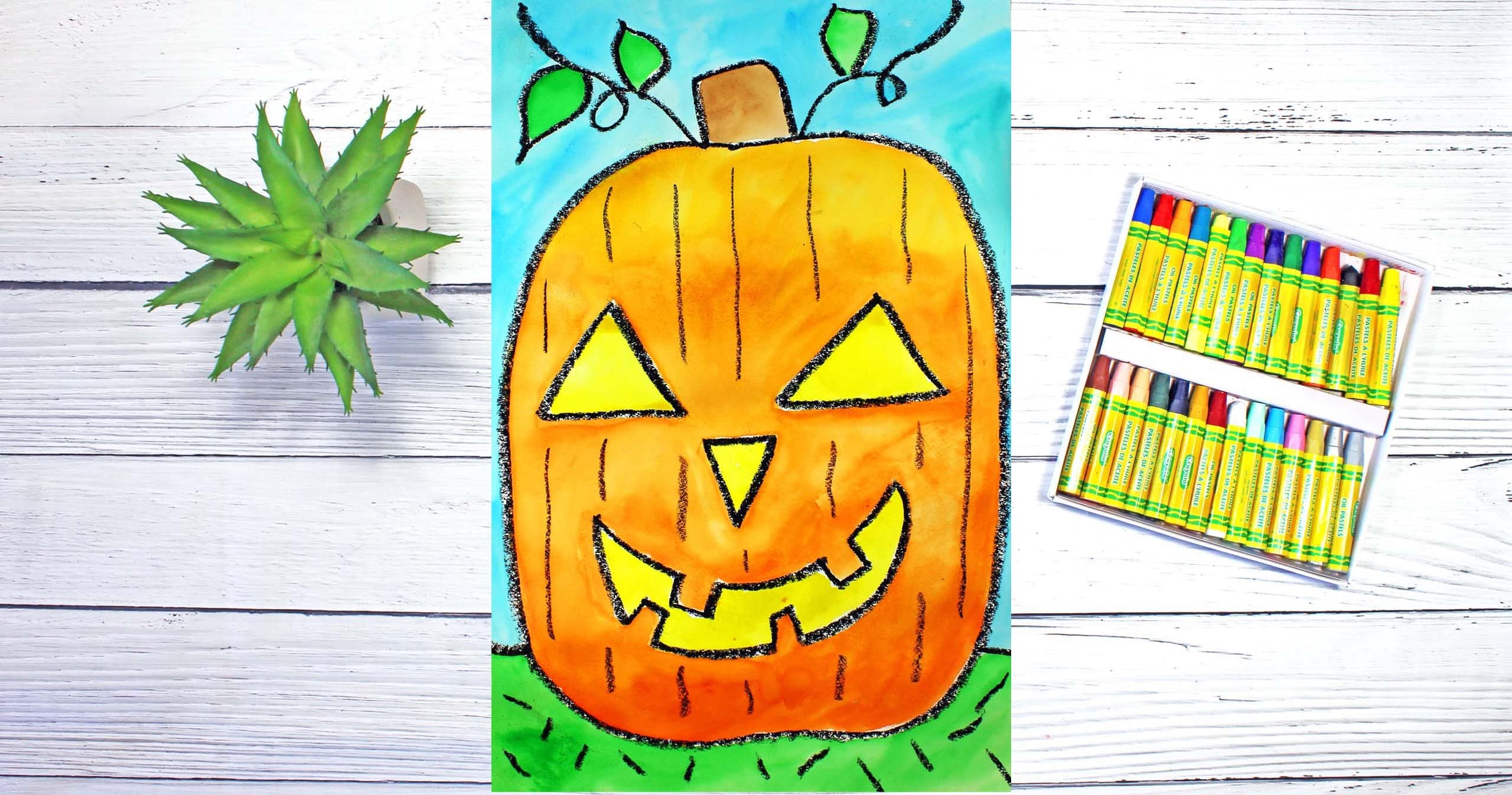 Art Class - Draw & Paint a Big Pumpkin