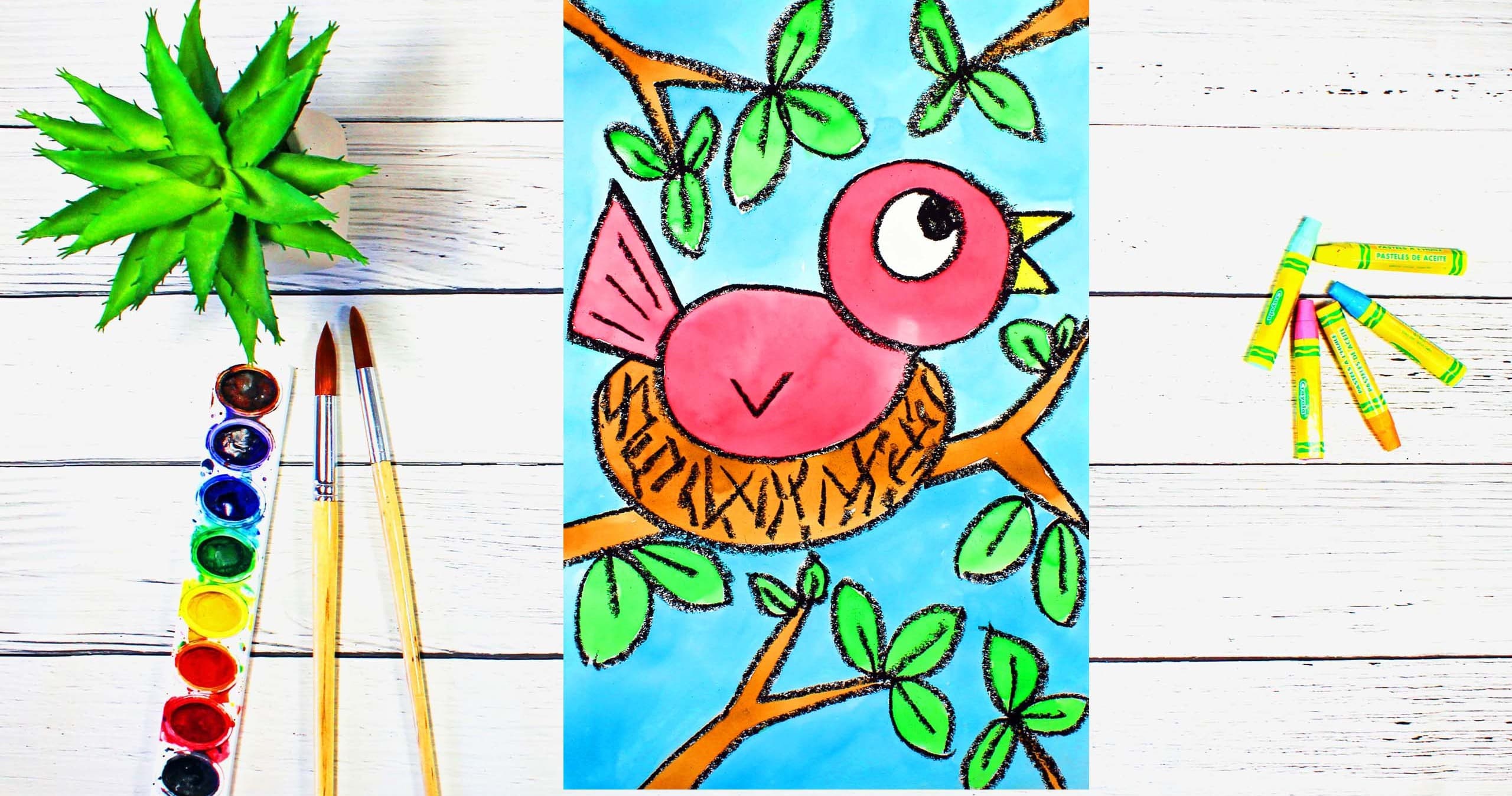 Art Class - Paint Baby Birds in Nests