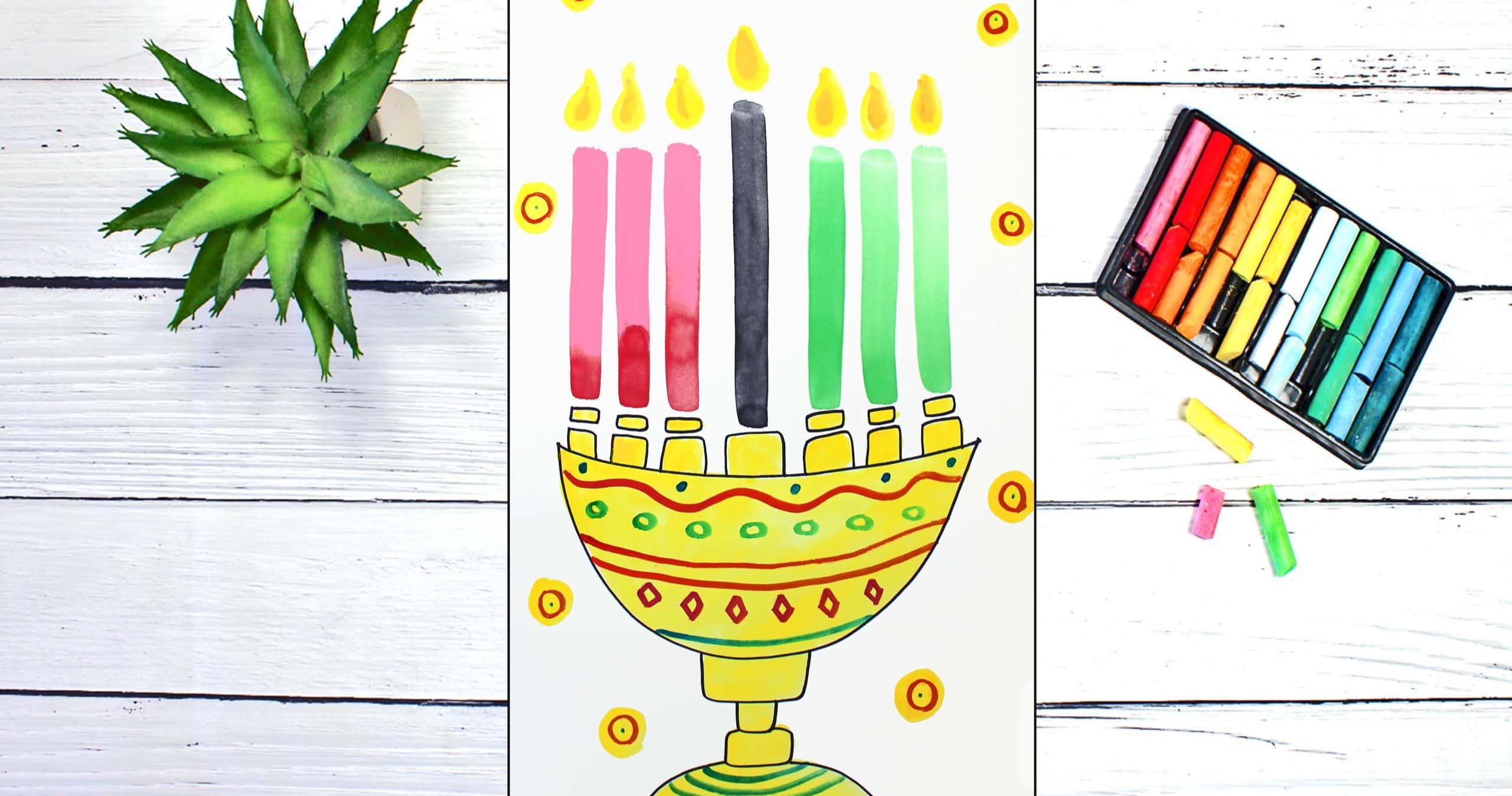 Art Class - Draw & Paint Kwanzaa Candles
