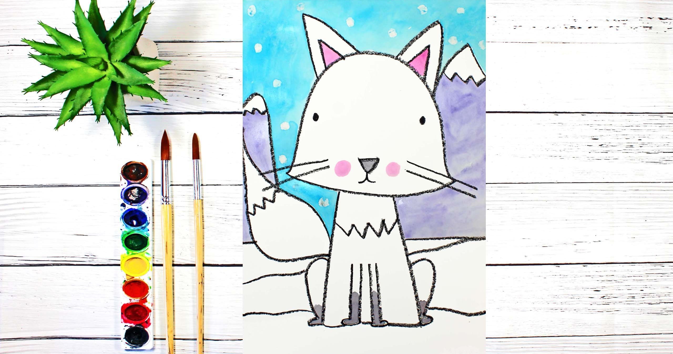 Art Class - Arctic Fox Drawing & Paint