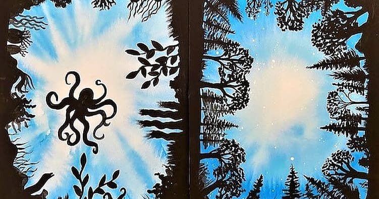 Art Class - Painting Underwater & Forest