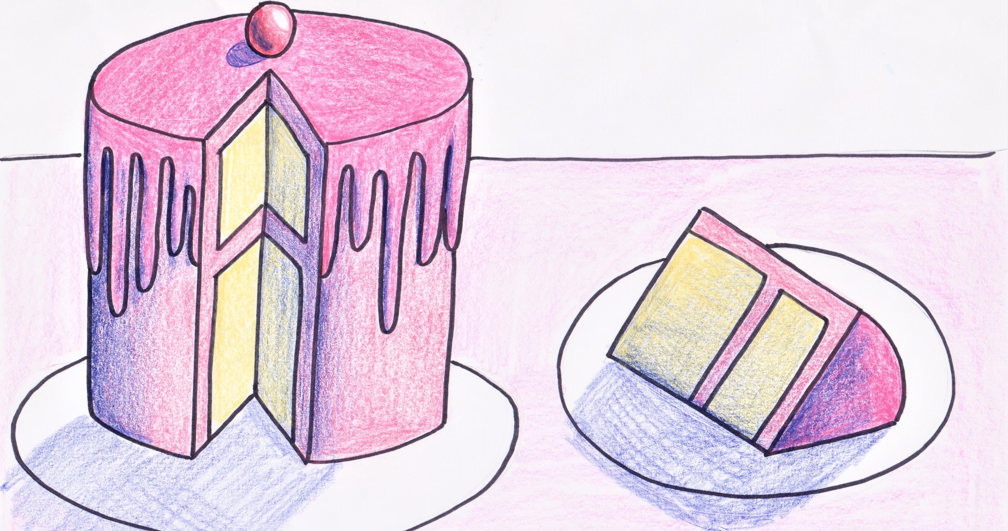 Art Class - Draw a Delicious 3-D Cake