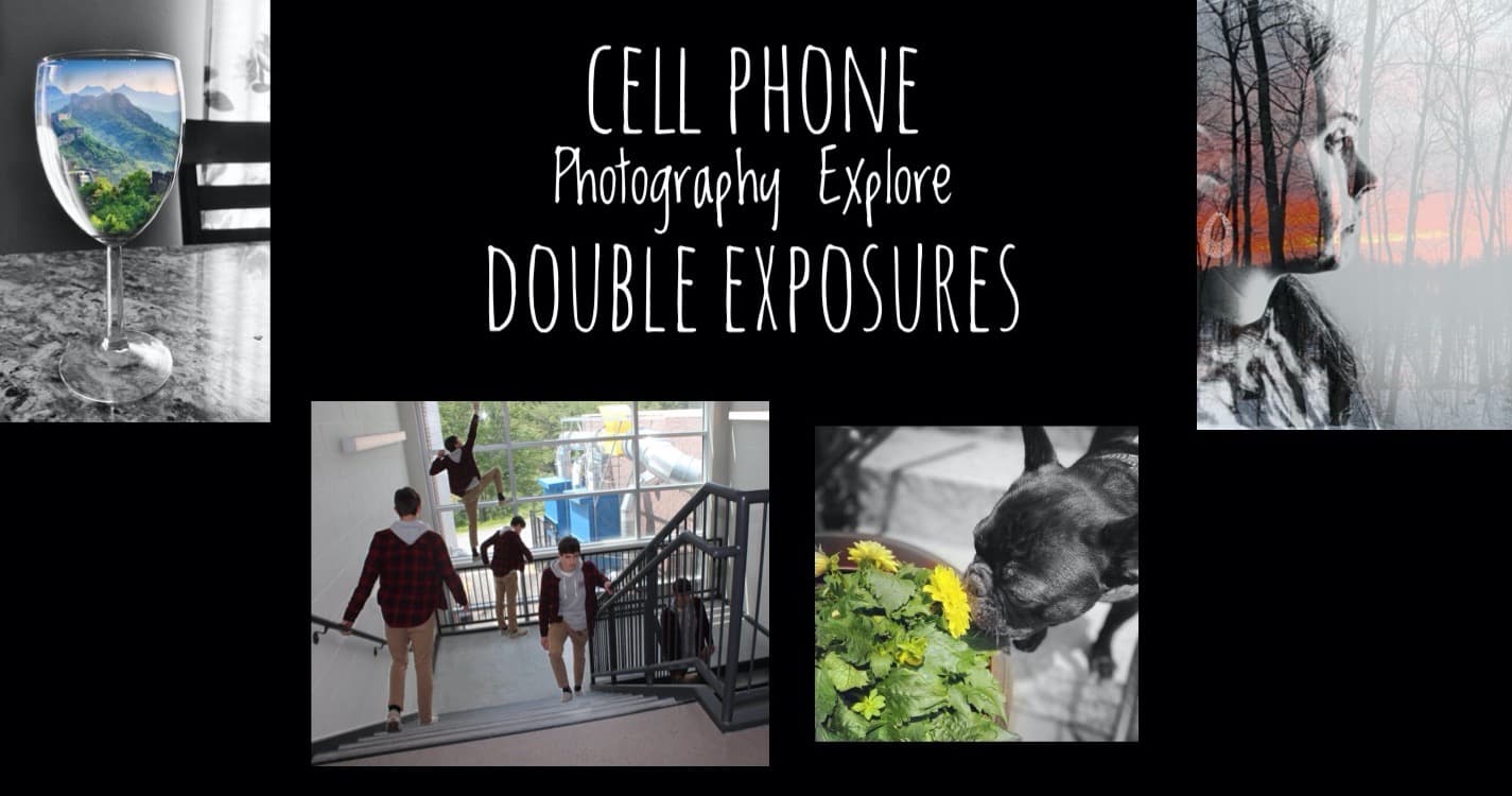 Art Class - Cellphone Double Exposure