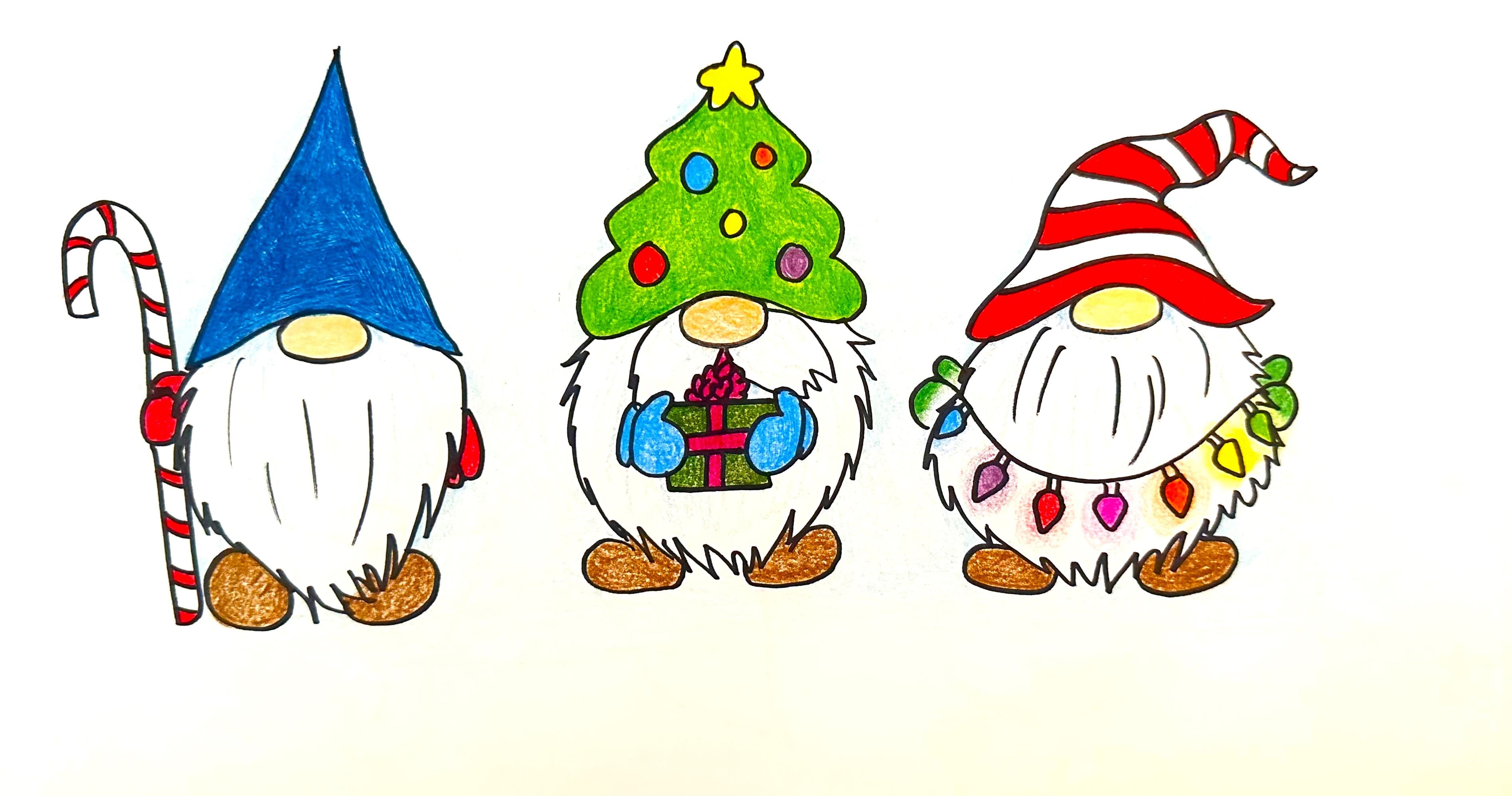 Art Class - Draw Festive Xmas Gnomes