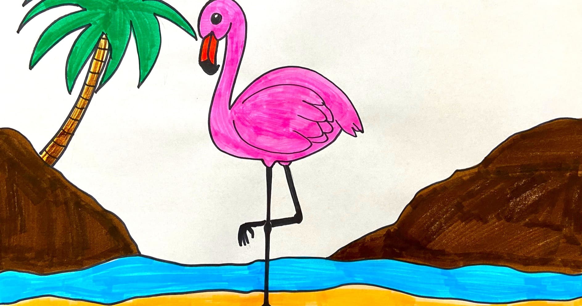 Art Class - Draw a Fancy Flamingo