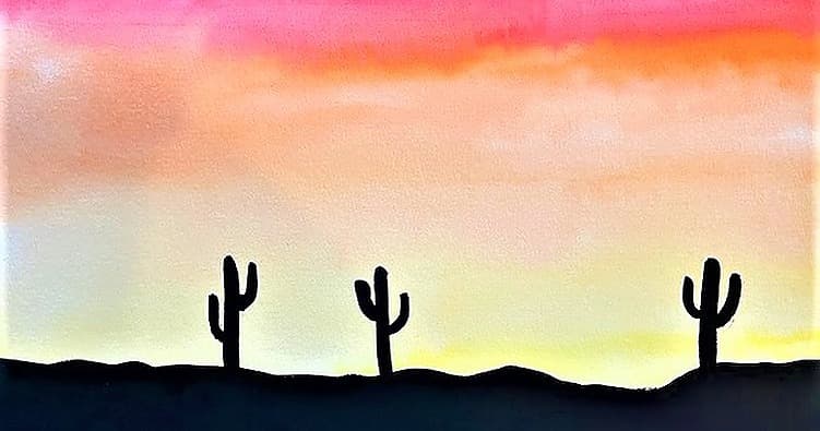 Art Class - Paint Glowing Sunsets