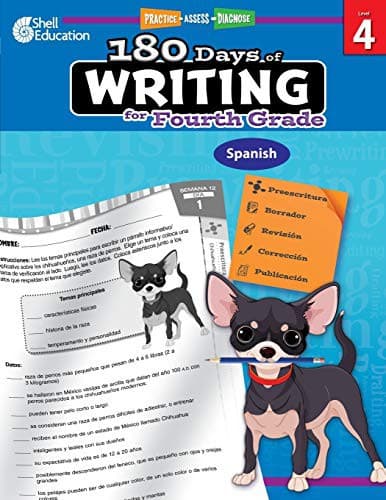 180 Days™: *SPANISH* Writing for Fourth Grade: