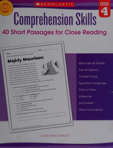 Comprehension Skills: Short Passages for Close