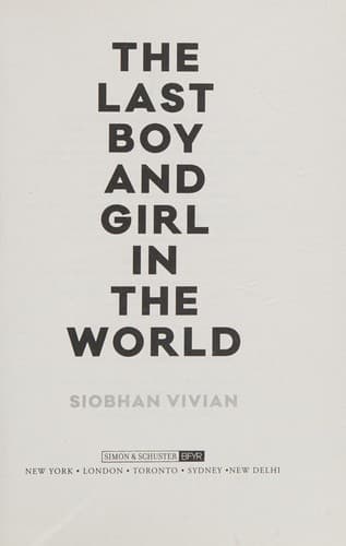 The Last Boy and Girl in the World (Simon &
