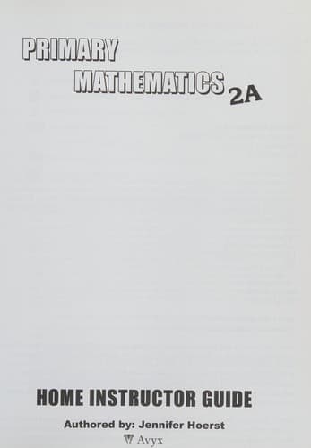 Primary Math Instructor's Guide 2A US by Singapore