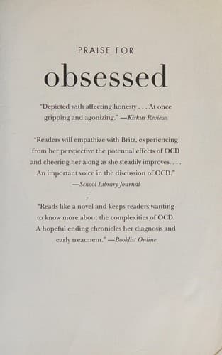 Obsessed: A Memoir of My Life with OCD (Allison