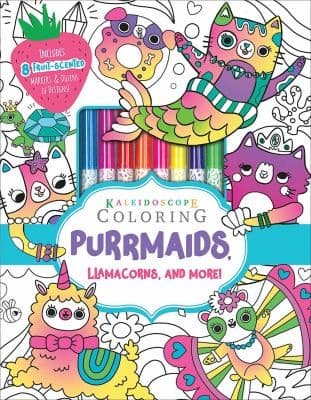 Kaleidoscope Coloring: Purrmaids, Llamacorns, and