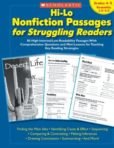 Hi-Lo Nonfiction Passages for Struggling Readers: