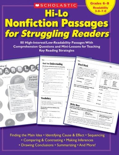 Hi-Lo Nonfiction Passages for Struggling Readers: