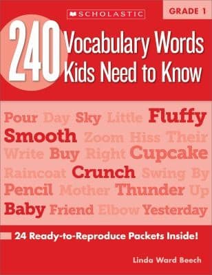 240 Vocabulary Words Kids Need to Know: Grade 1: