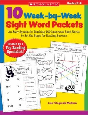 10 Week-by-Week Sight Word Packets: An Easy