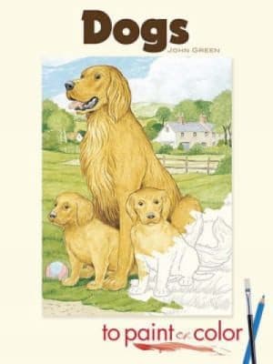Dogs to Paint or Color (John Green, Paperback,