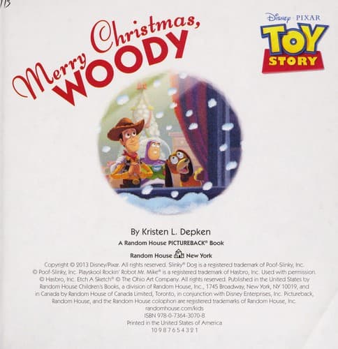 Merry Christmas, Woody (Disney/Pixar Toy Story)