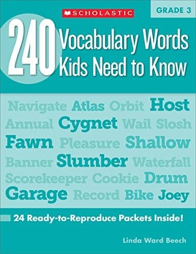 240 Vocabulary Words Kids Need to Know: Grade 3: