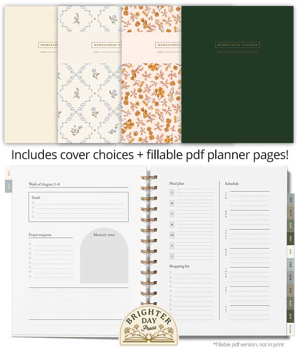 Brighter Day Press 2026-27 Homeschool Planner