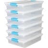 Clear Stackable Trays 6 trays 6 lids