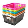 Really Good Stuff Neon Pop 6 Pack Book Baskets L