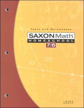 Saxon Math 7/6 Tests & Worksheets