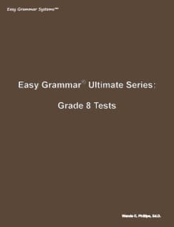 Easy Grammar Ultimate Series: Grade 8 Tests