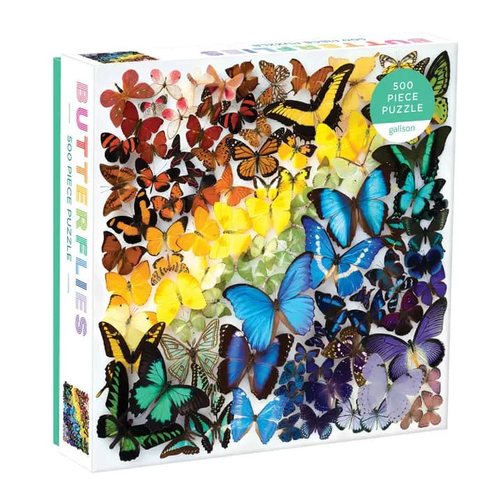 Galison Rainbow Butterflies 500 PC Puzzle